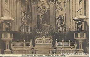 Postales: MADRID - SAN FRANCISCO EL GRANDE: DETALLE DEL ALTAR MAYOR - HAUSER Y MENET - SIN CIRCULAR